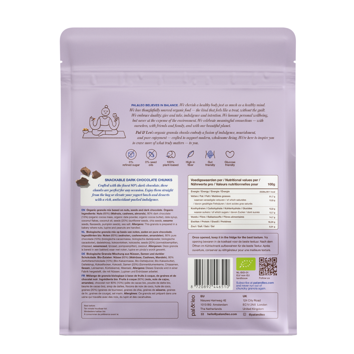 Organic Granola Chunks - Dark Chocolate - NEW