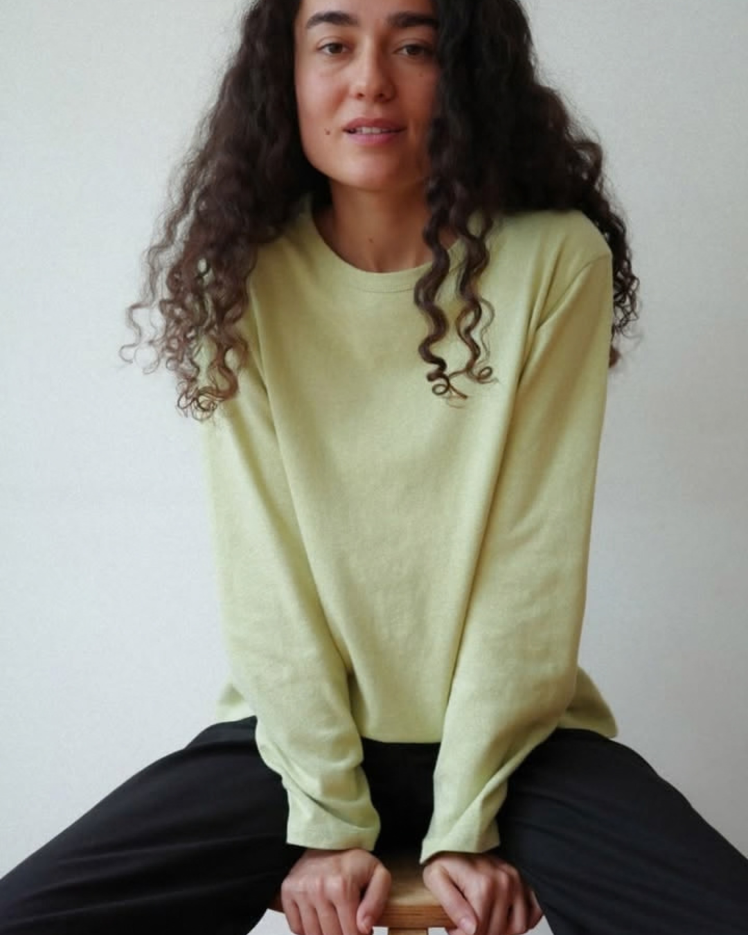The Long Sleeve T-Shirt in Pistachio - NEW