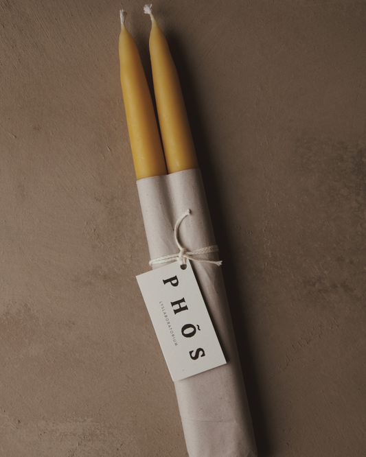 Bijenwas dinerkaarsen - Paar - NIEUW