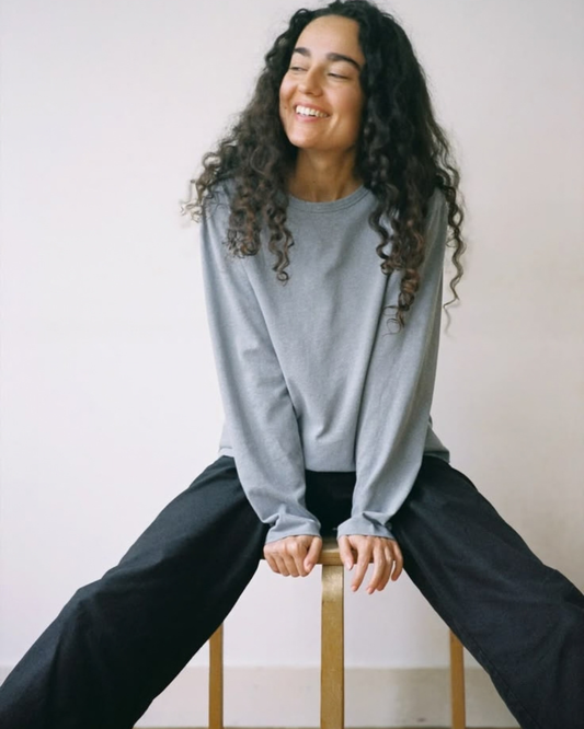 The Long Sleeve T-Shirt in Bluestone - NEW