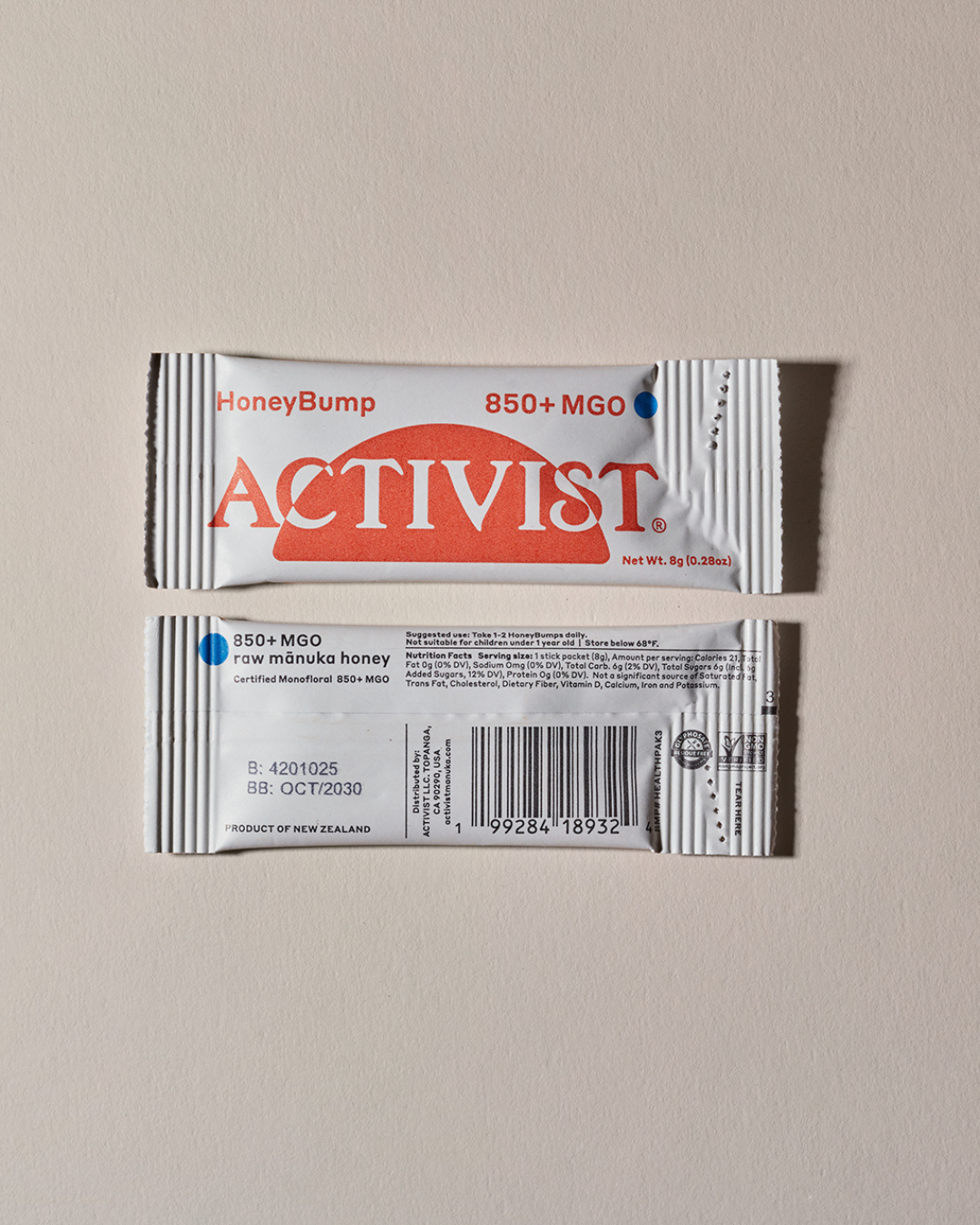 HoneyBump Mānuka 850+MGO - NEW